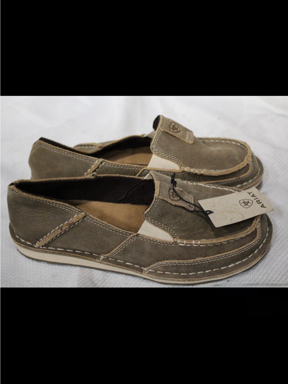 NWT Ariat Cruiser Slip-On Leather Shoes Brown Bomber Size 8